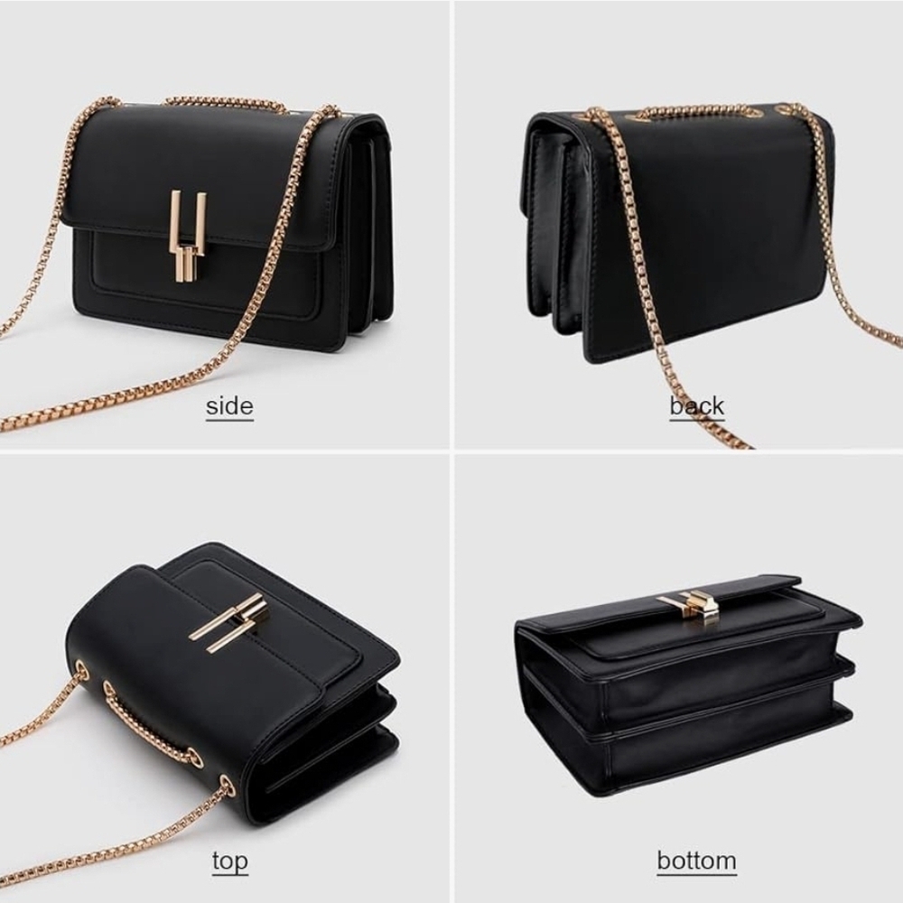 Elegant Green Small Leather Crossbody/Handbag for Women - Picture 3 of 8